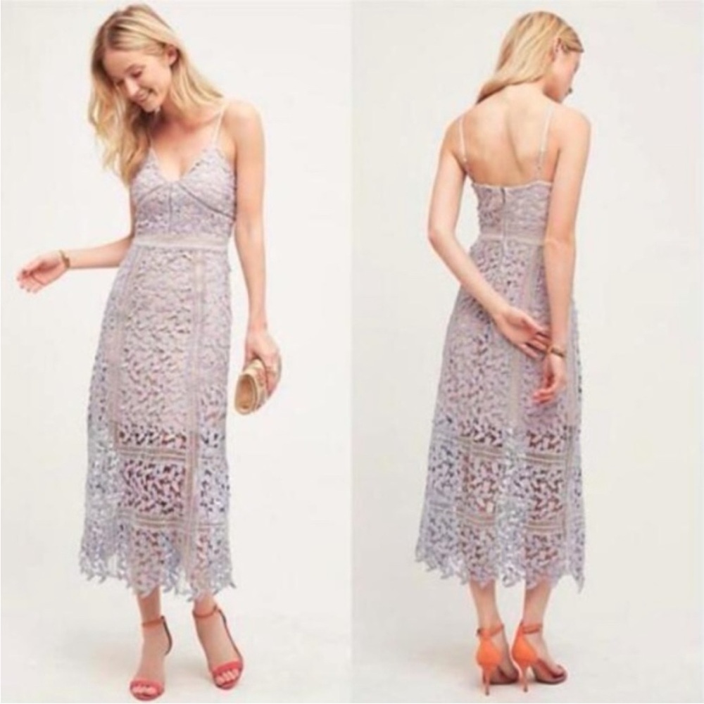 Anthropologie Elliatt Tingle Midi Dress Lavender XS